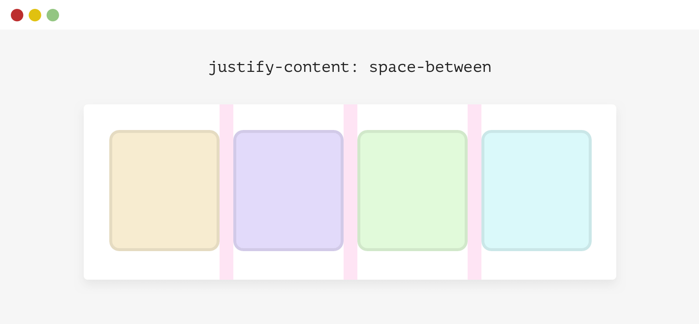 justify-content: space-between