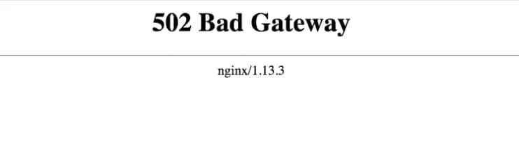 Nginx Ошибка 502 Bad Gateway