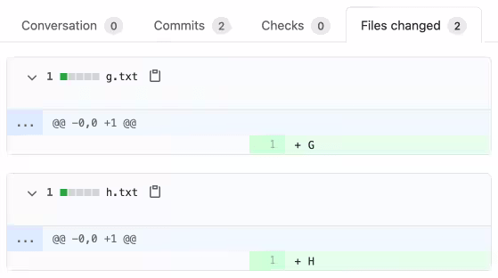 GitHub Files changed