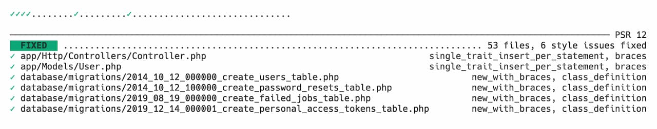 Laravel pint PSR-12