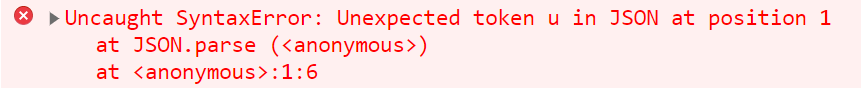 Unexpected token in JSON at position
